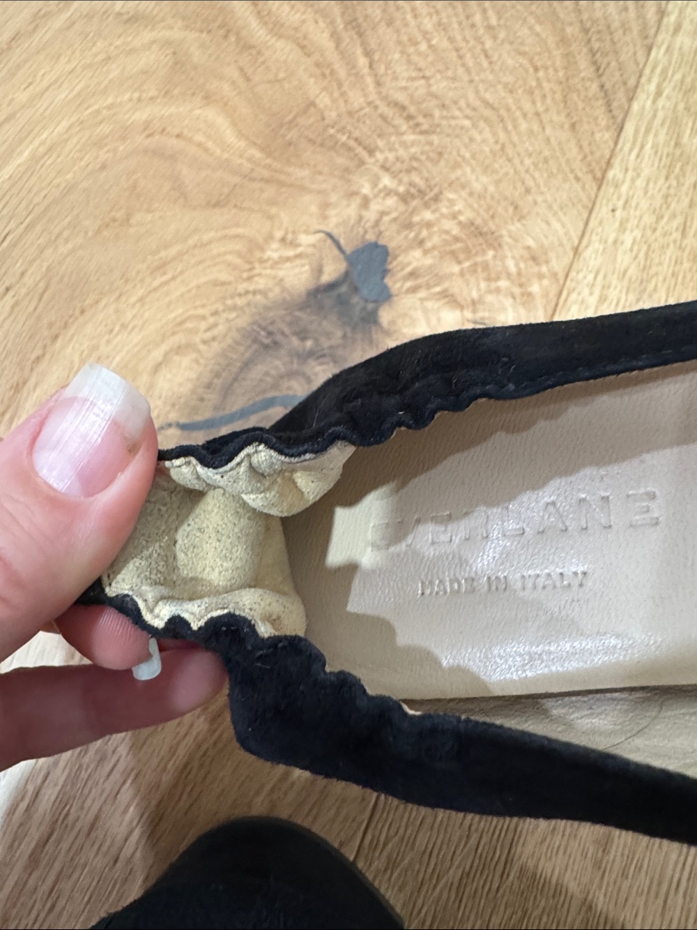 Everlane The Day Heel in black suede Sz 7. - Picture 8 of 11